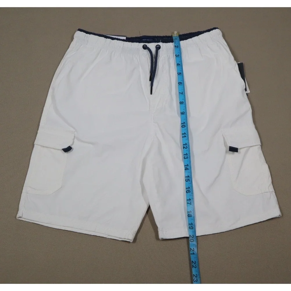 Univibe Big Boys Stonedale Cotton Nylon Pull-on Cargo Shorts - White‎ - Size XL